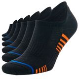 SONNORS 6 Çift Spor Sneaker Siyah Çorap Erkek ve Kadın - Organik Pamuk Patik Spor Çorabı - Kısa Çorap Dikişsiz Rahat Kalıp - Siyah 39-42