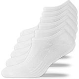 Sonnors Kadın ve Erkek 6 Lı Spor Ayakkabı Çorabı Sneaker Siyah Beyaz Organik Pamuklu Patik Çorap - 43 - 46