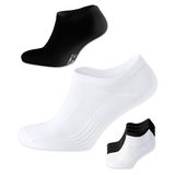 SONNORS Uniseks 6'li Sneaker Kadın Erkek Çorap - Organik Pamuk Patik Spor Çorabı - Kısa Fit Dikişsiz Rahat Çorap (Siyah/Beyaz, 39-42)