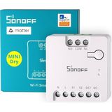 Sonoff Mını-D Matter Wifi Akıllı Anahtar Kuru Kontak Rölesi Beyaz Plastik