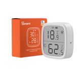 SONOFF SNZB-02D Akıllı Mini ZigBee Sıcaklık ve Nem Sensörü, İç Mekan Higrometre Termometresi, LCD Ekran, 5S Yenileme, Alexa/Google Home/Home Assistant ile Uyumlu