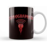 Sonographer Ultrasound Sonography Echography Hospital Doctor Kupa Bardak Porselen - 1 Adet - 330 ml - Beyaz