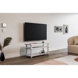 Sonorous Modern Çok Raflı Tv Ünitesi – 3 Katlı Televizyon Sehpası | Salon ve Oturma Odası Için Dekoratif Tv Standı 39'' - 55 '' İnç - Beyaz