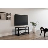 Sonorous Modern Çok Raflı Tv Ünitesi – 3 Katlı Televizyon Sehpası | Salon ve Oturma Odası Için Dekoratif Tv Standı 39'' - 55 '' İnç - Siyah