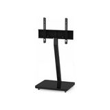 Sonorous Pl 2700-BLK-BLK - W Siyah Alüminyum, Siyah Taban Tekerlekli Tv Sehpası 65''