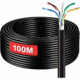 Sonreir 100 Metre Cat6 Kablo AWG23 Bakır Tel Double Layer iç ve Dış Mekan Ethernet internet Kablosu