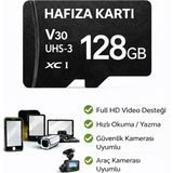 Sonreir 128GB V30 Hafıza Kartı Araç ve Güvenlik Kamerası Video Kayıt Class 10 100MB/s Micro SD Kart