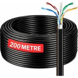 Sonreir 200 Metre Cat6 Kablo AWG23 Bakır Tel Double Layer iç ve Dış Mekan Ethernet internet Kablosu