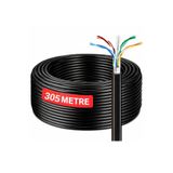 SONREİR 305 Metre Cat6 Kablo AWG23 Bakır Tel Double Layer iç ve Dış Mekan Ethernet internet Kablosu