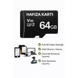 SONREİR 64GB V30 Hafıza Kartı Araç ve Güvenlik Kamerası Video Kayıt Class 10 100MB/s Micro SD Kart
