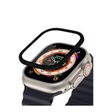 SONREİR Apple Watch Uyumlu Ekran Koruyucu 49mm Ultra 2-3 Temperli Akıllı Saat Camı Çizilmez Çelik Çerçeveli