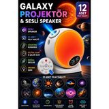 Sonreir Galaxy Projektör Yıldız Gece Lambası Rgb Bluetooth Hoparlörlü Döner Uzay Projeksiyon Alarm Özellikli - Beyaz