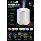 Sonreir Q3 2.5 Lt Hava Nemlendirici Buhar Makinesi Ultrasonik Difüzör Oda Nemlendirici Hava Nemlendiricisi - Beyaz