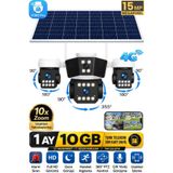 Sonreir RX95G Solar Güvenlik Kamerası Türkçe 4g Sim Kartlı Ptz Hareketli Gece Görüşlü Güneş Panelli Kamera 1 Ay 10GB Dahil