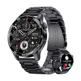 Sonreir Watch Spor 46MM Amoled Ekran Yuvarlak Kasa 1.52 Inç Erkek Akıllı Saat Iphone Huawei Xiaomi Uyumlu 8 - Siyah