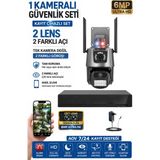 Sonreir XPRO 1 Kamera 2 Lens Kablosuz WiFi Güvenlik Kamerası Seti NVR Kayıt Cihazı Gece Görüşlü IP Kamera - Tekli Set