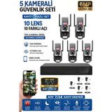 Sonreir XPRO 5 Kamera 10 Lens Kablosuz WiFi Güvenlik Kamerası Seti NVR Kayıt Cihazı Gece Görüşlü IP Kamera - 5 li Set