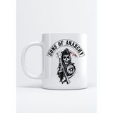 Sons Of Anarchy Baskılı Porselen Kupa Bardak - Beyaz - 300 cc