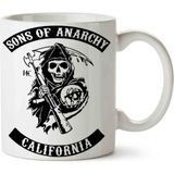 Sons Of Anarchy California Porselen Kupa Bardak - Beyaz - 300 cc