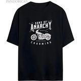 Sons Of Anarchy Motorcu Stili Baskılı Pamuklu Relaxed Kalıp Siyah Unisex Tişört