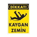 Sönsan Uyarı Levhaları ''Dikkat Kaygan Zemin'' Pvc 25*35