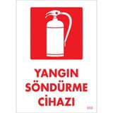 Sönsan Uyarı Levhaları Yangın Söndürme Cihazı Pvc 25*35