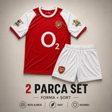 Sonvadi Arsenal T. Henry Kırmızı Çocuk Futbol Forması 2'li Set Forma + Şort - 7 - 8 Yaş - Siyah