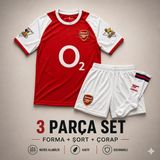 Sonvadi Arsenal T. Henry Kırmızı Çocuk Futbol Forması 3'lü Set Forma + Şort + Çorap - 9 - 10 Yaş - Siyah