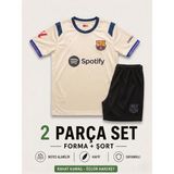 Sonvadi Barcelona Lamine Yamal Krem Çocuk Futbol Forması 2'li Set Forma + Şort - 9 - 10 Yaş - Siyah
