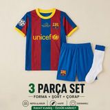 Sonvadi Barcelona Neymar Çocuk Futbol Forması 3'lü Set Forma + Şort + Çorap - 7 - 8 Yaş - Siyah