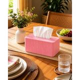 Sonvadi Modern Peçetelik 11X23 cm 3 D Tasarım Yemek Masası Peçetelik - Pembe - 11 x 23 cm