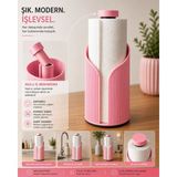 Sonvadi Modern Rulo Peçetelik 8X23 cm 3 D Tasarım Yemek Masası Peçetelik - Pembe - 8 x 23 cm