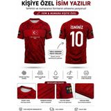 Sonvadi Özel Isim Baskı Yapılır Türkiye Milli Takım 2026 Fıfa Kırmızı Yetişkin Forma Unıseks - XL