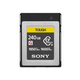 Sony CEB-G240T Compact Flash Express Tough hafıza kartı, 240 GB, 1750 MB/sn yazma, RAW kayıtlar ve yüksek bit hızına sahip 4K videolar için mükemmel