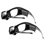 Sony, Jvc, Epson 3D Projektörler İçin Hi-Shock 2X Hi-Shock Rf Pro Black Diamond 3D Gözlük. Sony Hw65es, Vw300es, Vw320 Tdg-Bt500a İle 120 Hz Şarj Edilebilir 39 G