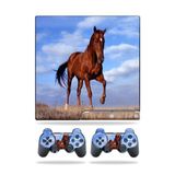 Sony Playstation 3 PS3 Slim Skins + 2 Controller Skins Sticker Horse ile Uyumlu MightySkins Kaplama