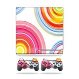 Sony Playstation 3 PS3 Slim Skins + 2 Controller Skins Sticker Lolipop Swirls ile Uyumlu MightySkins Kaplama
