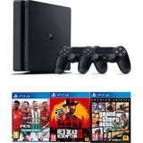 SONY Playstation 4 Ps4 Slim 1 TB Oyun Konsolu 2 Kollu ve 15 Tane Dijital Oyun ile Eğlenceli Deneyim