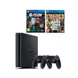 Sony Playstation 4 Slim 1 Tb + 2. Dualshock Kol + Ps4 Fc 26 + Gta 5 (İthalatçı Garantili)