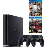 Sony Playstation 4 Slim 1 TB + 2.Kol + PES 19 + GTA 5