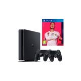 Sony Playstation 4 Slim 1 TB + 2. PS4 Kol + PS4 Fifa 20