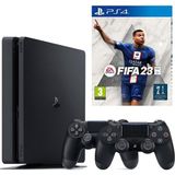 Sony Playstation 4 Slim 1 TB Siyah Oyun Konsolu + 2.Dualshock ile FIFA 23 Oyun Keyfi