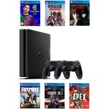 Sony Playstation 4 Slim Kasa 500 Gb+yenilenmiş+2. Ps4 Kol + 15 Dijital Oyun
