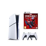 Sony Playstation 5 1 Tb Slim Cd Edition Oyun Konsolu + 2. Ps5 Kol + Ps5 Spider-man 2 Oyunu - Beyaz