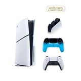 Sony Playstation 5 1 Tb Slim Cd Edition Oyun Konsolu + 2. Ps5 Kol Rhythm Blue + Ps5 Şarj İstasyonu - Beyaz