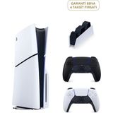 Sony Playstation 5 1 Tb Slim Cd Edition Oyun Konsolu + 2. Ps5 Kol Siyah + Ps5 Şarj İstasyonu - Beyaz