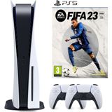 Sony Playstation 5 825 GB İthalatçı Garantili Beyaz + 2.Dualsense Kol ile FIFA 23 Oyun Deneyimi