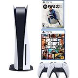 Sony Playstation 5 Diskli + 2. PS5 DualSense Kol + Fifa 23 + GTA 5 (ithalatçı Garantili)