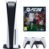 Sony Playstation 5 İthalatçı Garantili 825 GB + 2.Dualsense Kontrolcü ile FC 26 Oyun Deneyimi