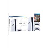 Sony Playstation 5 Slim 1 Tb Türkçe Menü + 2. Dualsense Gamepad + Gta 5 Hediyeli+ Tr Uyumlu Güç Kablosu